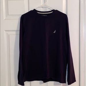 Nautica Navy Blue Long Sleeve Performance Tee (M)